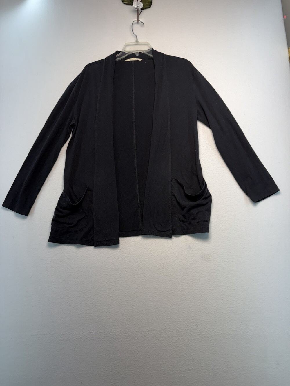 OLD NAVY Black OPEN Front CARDIGAN/SHRUGS Has Pockets M Casual Loungewear Comfy